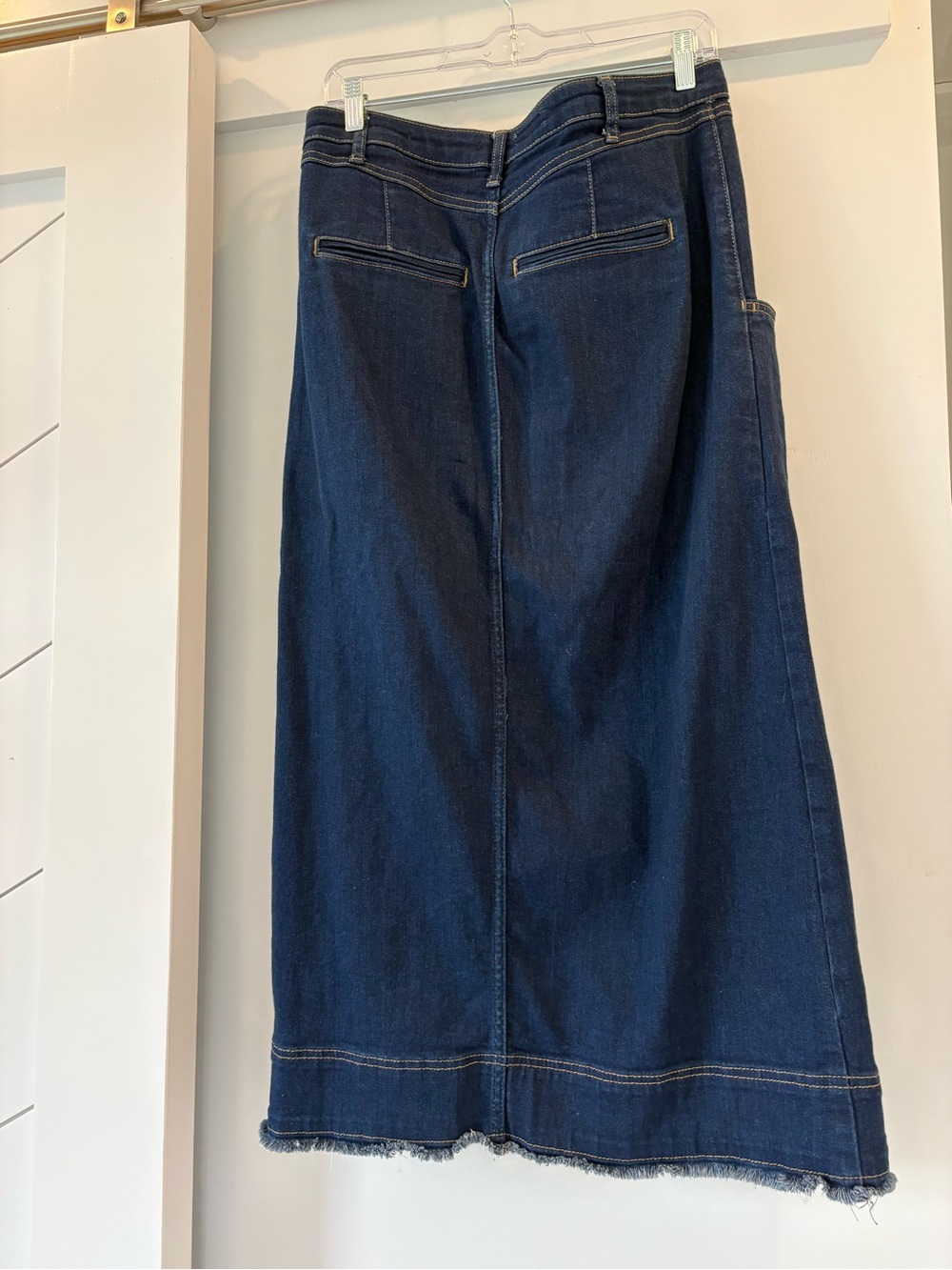Pilcro Denim Skirt with Contrast Stitching - Picture 2 of 6